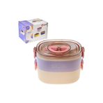 Fixpoint Çelik Beslenme Kabı Iki Katlı 1900Ml Lila