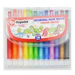 Fixpoint Çevirmeli Mum Boya 12 Renk (P-2144)