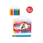 Fixpoint Çevirmeli Pastel Mum Boya 12 Li P-2091 Çok Renkli