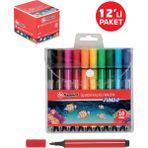Fixpoint Keçeli Kalem Üçgenjumbo Uç 10RENK Fixpoint P-2067 12LI Paket