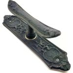 Fixport Antika Tarz Dekoratif Pirinç Çiçekli Pencere Kolu - 165x38 mm, Oksit