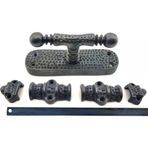 Fixport Antika Tarz Dekoratif Pirinç Üstten İspanyolet - 133x40 mm, Oksit
