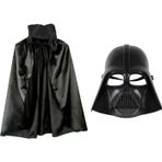 Fixport Çocuk Boy Yıldız Savaşları Star Wars Darth Vader Maskesi ve 90 cm Pelerin Seti Siyah