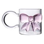 Fiyonk Cam Bardak/kupa 350ML - Pembe - 1 Adet