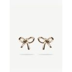 Fiyonk Formlu Gold Küpe