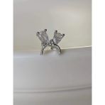Fiyonk Kulak Model Kıkırdak Piercing Tragus Helix Silver Gümüş Renk Küpe