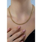 Fiyonk Kuyumculuk 14 Ayar Altın Sık Gurmet Zincir Kolye 4 mm