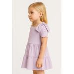 Fiyonklu Kız Çocuk Elbise 50776 - Lila - 6 Yaş