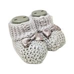 Fiyonklu Triko Bebek Patiği (Unisex)