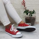 Fiyra 554 Kirmizi Kisa Unisex Sneaker Keten Spor Ayakkabi