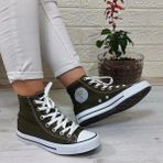 Fiyra 555 Haki Uzun Sneaker Keten Spor Ayakkabı