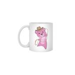 Fizello Beyaz Kupa, 330 ml, Pembe Cowboy Ayı Tasarımı