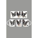 Fizello Boston Terrier Kupa, Beyaz, 330 ml