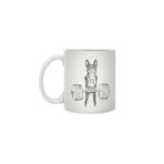 Fizello Boston Terrier Lift Beyaz Kupa, 330 ml, Seramik