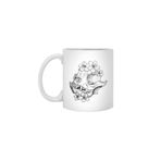 Fizello Boston Terrier Skull Beyaz Kupa, 330 ml