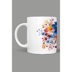 Fizello Çiçek Floral Temalı Kupa, 330 ml, Beyaz, Seramik FIZELLO-MUG-158-wt-floral