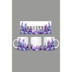 Fizello Çiçek Floral Temalı Kupa, 330 ml, Beyaz, Seramik FIZELLO-MUG-327-wt-floral