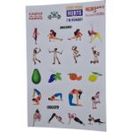 Fizello Fitness Için Hazırlanmış Sticker Seti - 24 Adet Etiket - Folyo Kesim - Renkli
