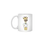 Fizello Giraffe As Doctor With Notepad Beyaz Kupa, 330 ml