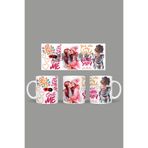 Fizello Kız Kardeş/Sister Temalı Kupa, 330 ml, Beyaz, Seramik FIZELLO-MUG-sister-12