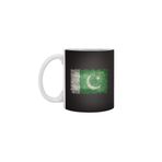 Fizello Pakistan Bayrağı Retro Desen Beyaz Kupa, 330 ml