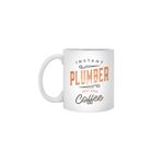 Fizello Plumber Funny Job Title Profession Birthday Worker Beyaz Kupa, 330 ml
