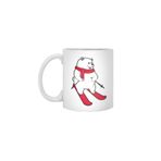 Fizello Polar Bear As Skier With Ski Beyaz Kupa, 330 ml