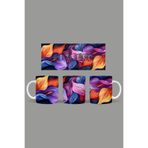 Fizello Renkli Çiçekler Temalı Kupa, 330 ml, Beyaz, Seramik FIZELLO-MUG-092-colorful-floral