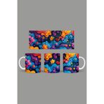 Fizello Renkli Çiçekler Temalı Kupa, 330 ml, Beyaz, Seramik FIZELLO-MUG-292-colorful-floral