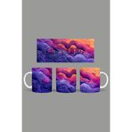 Fizello Renkli Çiçekler Temalı Kupa, 330 ml, Beyaz, Seramik FIZELLO-MUG-297-colorful-floral