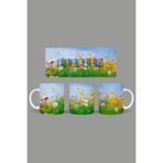 Fizello Yabani Çiçekler Temalı Kupa, 330 ml, Beyaz, Seramik FIZELLO-MUG-wildflower-104 FIZELLO-MUG-wildflower-104