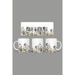 Fizello Yabani Çiçekler Temalı Kupa, 330 ml, Beyaz, Seramik FIZELLO-MUG-wildflower-13