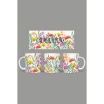 Fizello Yabani Çiçekler Temalı Kupa, 330 ml, Beyaz, Seramik FIZELLO-MUG-wildflower-22