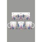 Fizello Yabani Çiçekler Temalı Kupa, 330 ml, Beyaz, Seramik FIZELLO-MUG-wildflower-29