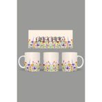 Fizello Yabani Çiçekler Temalı Kupa, 330 ml, Beyaz, Seramik FIZELLO-MUG-wildflower-31 FIZELLO-MUG-wildflower-31
