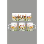 Fizello Yabani Çiçekler Temalı Kupa, 330 ml, Beyaz, Seramik FIZELLO-MUG-wildflower-35
