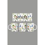 Fizello Yabani Çiçekler Temalı Kupa, 330 ml, Beyaz, Seramik FIZELLO-MUG-wildflower-49