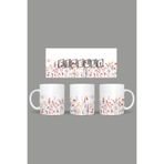 Fizello Yabani Çiçekler Temalı Kupa, 330 ml, Beyaz, Seramik FIZELLO-MUG-wildflower-4