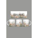 Fizello Yabani Çiçekler Temalı Kupa, 330 ml, Beyaz, Seramik FIZELLO-MUG-wildflower-61 FIZELLO-MUG-wildflower-61