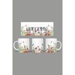 Fizello Yabani Çiçekler Temalı Kupa, 330 ml, Beyaz, Seramik FIZELLO-MUG-wildflower-9 FIZELLO-MUG-wildflower-9