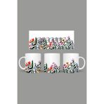 Fizello Yabani Çiçekler Temalı Kupa, 330 ml, Beyaz, Seramik FIZELLO-MUG-wildflower-90