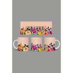 Fizello Yabani Çiçekler Temalı Kupa, 330 ml, Beyaz, Seramik FIZELLO-MUG-wildflower-91 FIZELLO-MUG-wildflower-91