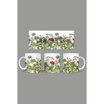 Fizello Yabani Çiçekler Temalı Kupa, 330 ml, Beyaz, Seramik FIZELLO-MUG-wildflower-99 FIZELLO-MUG-wildflower-99