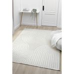Fizy Beyaz Halı Loop Sisal Halı Modern Dokuma Oturma Odası Salon Halısı 13792A Beyaz 100 x 200