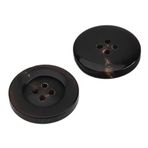 FJISD 10 adet 15-28MM siyah 4 göz düğmesi gerçek boynuz düğmeleri ceket gömlek gerçek manda boynuz Blazer düğmeleri takım elbise düğmeleri erkekler/kadınlar için