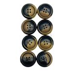 FJISD 10/20/30 adet 15-25MM kahve/kahverengi Mix gerçek boynuz düğmeleri takım elbise gerçek manda boynuz Blazer düğmeleri boynuz düğmesi ceket takım elbise düğmeleri kadınlar için