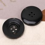 FJISD 20 adet 15-28MM siyah 4 göz düğmesi gerçek boynuz düğmeleri ceket gömlek gerçek manda boynuz Blazer düğmeleri takım elbise düğmeleri erkekler/kadınlar için
