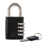 FJM Security SX-575 Soyunma Kilit Şifreli Asma Kilit Anahtar Geçersiz Kılma ve Kod Keşfi, Siyah