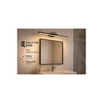 FK LİGHTİNG 35CM / USB Sarjlı Resim / Tablo / Ayna Üstü / Banyo / Ledli Aplik Flüt 3000K Günışığı siyah kasa