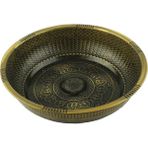 FKN Antik Desenli Hamam Tası - Antik Bakır